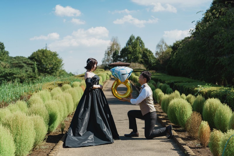 花の丘公園で自然と一緒に撮影！