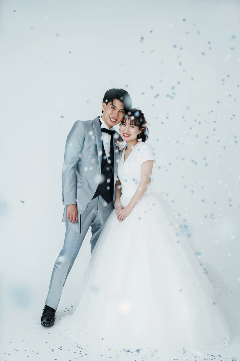 スタジオで緑やお花に囲まれて