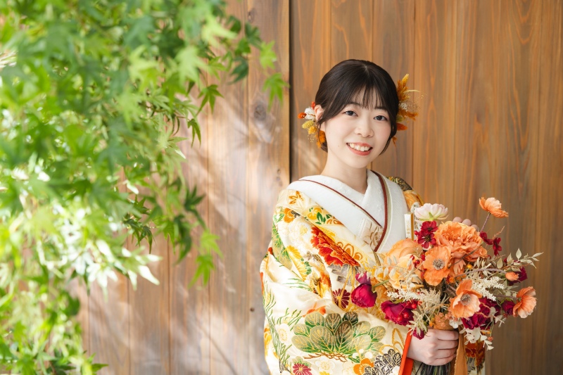 屋内庭園スタジオで2着!