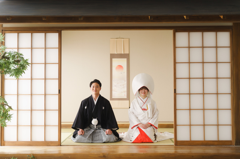 白無垢と綿帽子