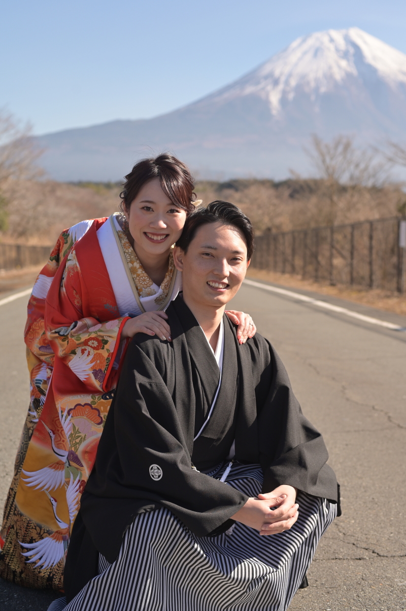 富士山と和装撮影!