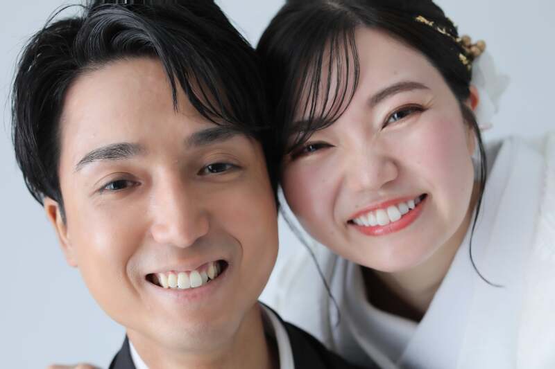 色打掛と白無垢。和装2着での撮影。