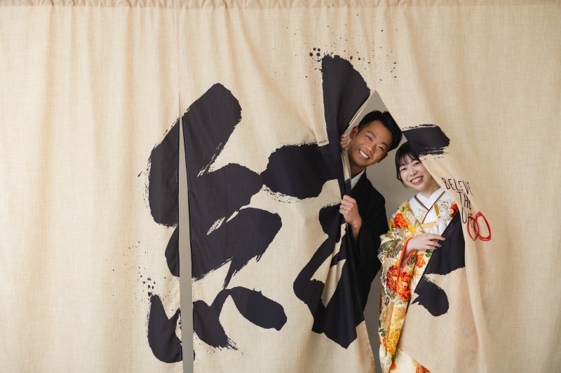 屋内庭園スタジオで2着!