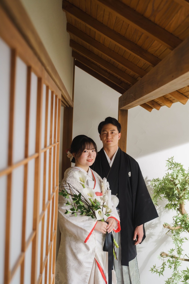 白無垢と綿帽子