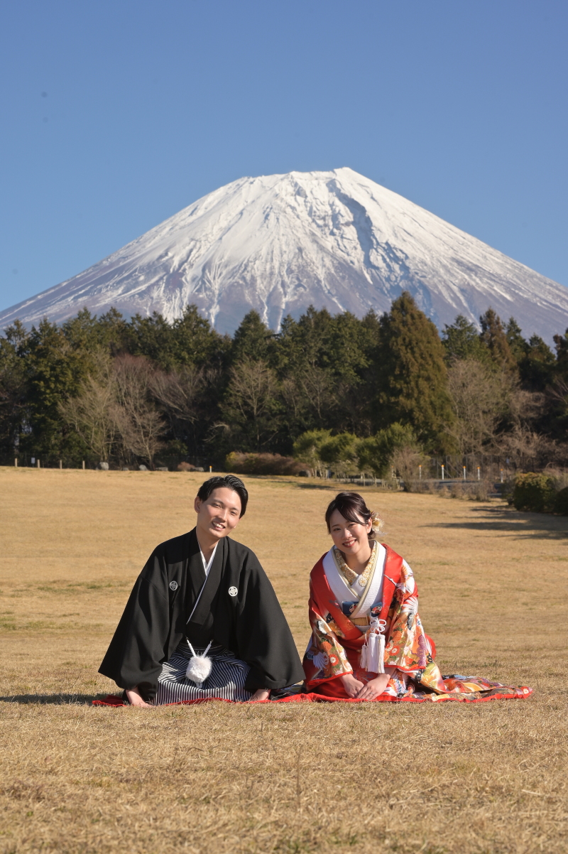 富士山と和装撮影！