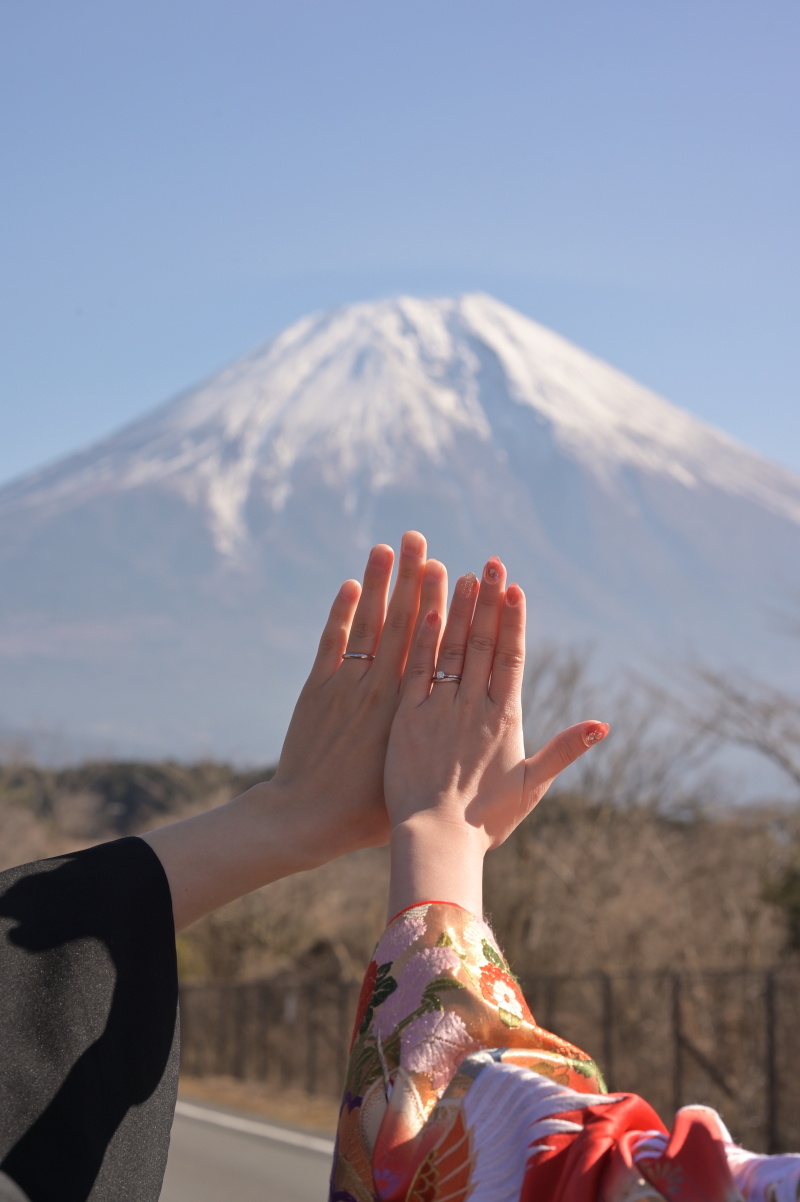 富士山と和装撮影!
