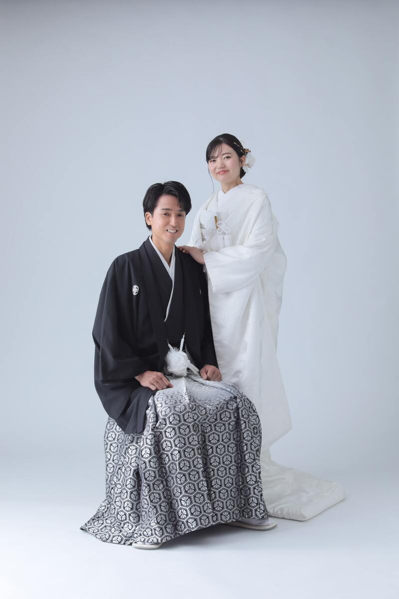 色打掛と白無垢。和装2着での撮影。