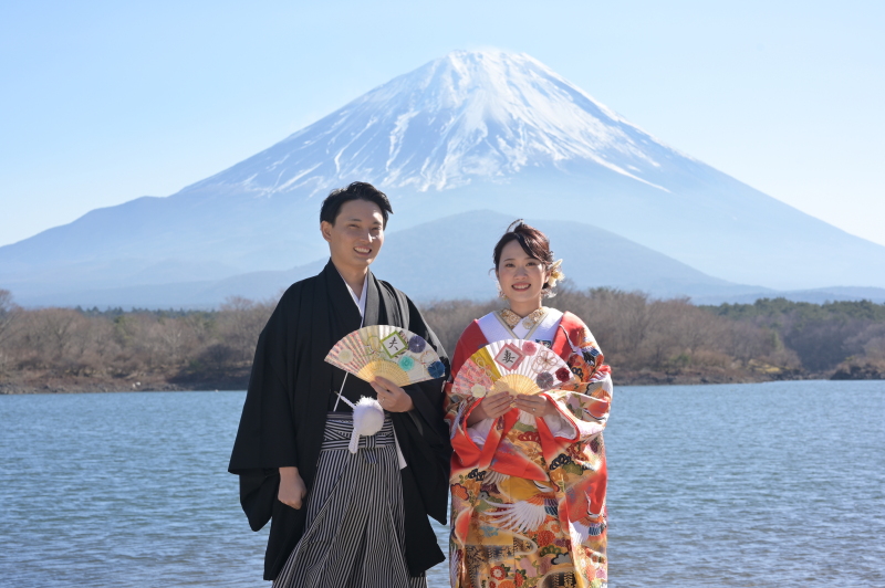 富士山と和装撮影！