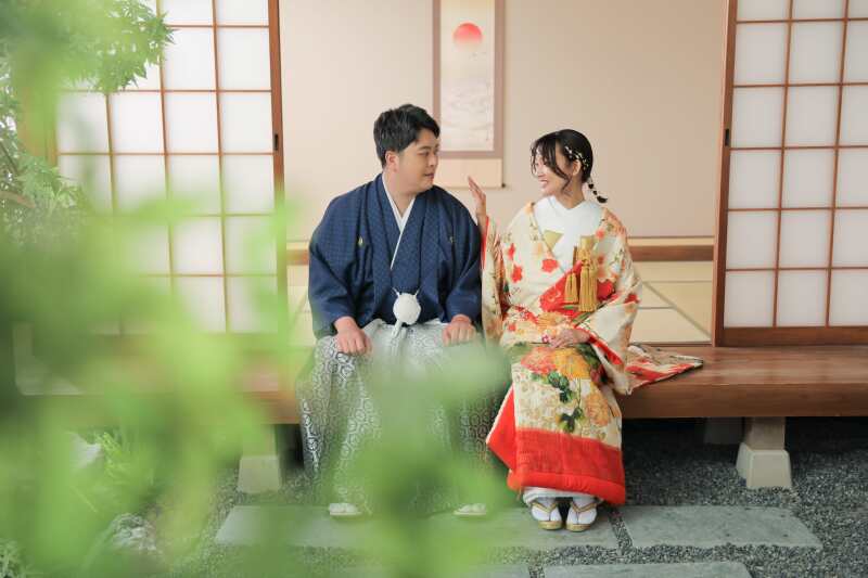 屋内庭園にて撮影