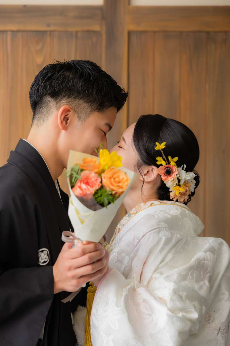 屋内庭園スタジオでお二人らしく♡