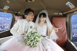 【ラフに挙式ができました！機内では笑顔がたえませんでした！】～スカイウエディング