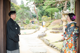 衣装合わせに行く前に♪庭園に映える色打掛カラー3選