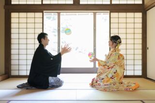 屋外の自然な表情から趣のある和室での凛とした一枚まで @肥後細川庭園