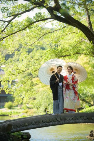 色打掛ロケーション撮影 ～庭園という非日常空間で和を感じる～