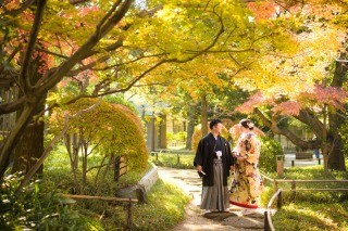 真っ赤に染まり埋め尽くされる紅葉とともに