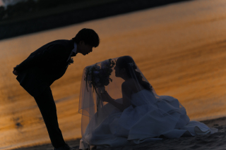 秋の空とフォトウェディング