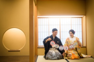 和装で庭園&times;和室ショット♪