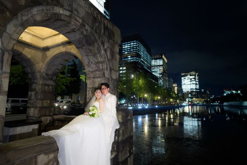 月明かりに照らされてちょっと大人なワンショット