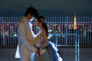 都内の夜景を独り占めできるナイトウェディングフォト！
