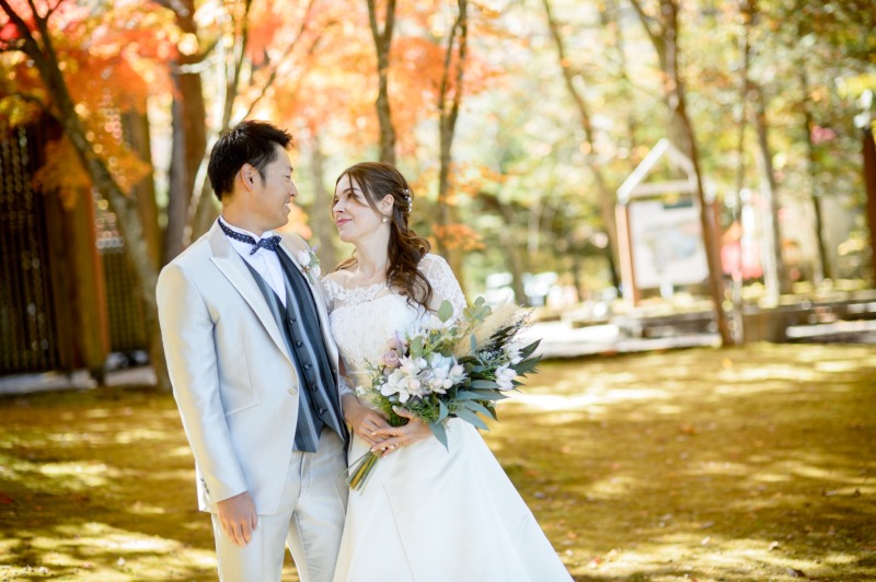 軽井沢タリアセンで秋の前撮り！