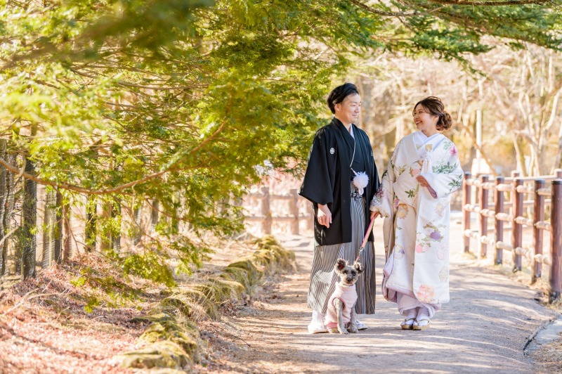 軽井沢で叶える♡ペットと一緒の前撮りフォト