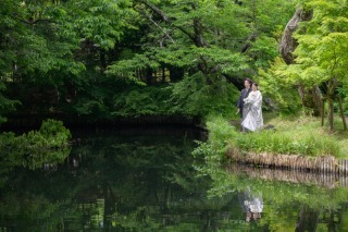 撮れたて♪雲場池での和装フォト