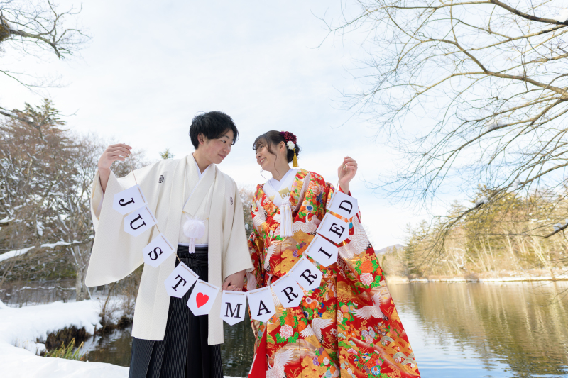 冬×雲場池 フォトウェディング
