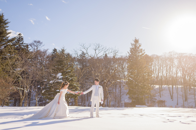 銀世界でのフォトウェディング♪
