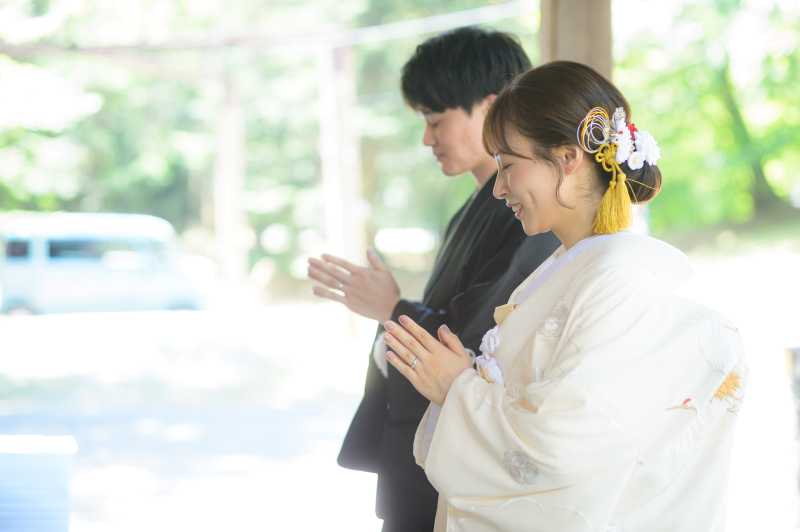 諏訪神社での和装フォト