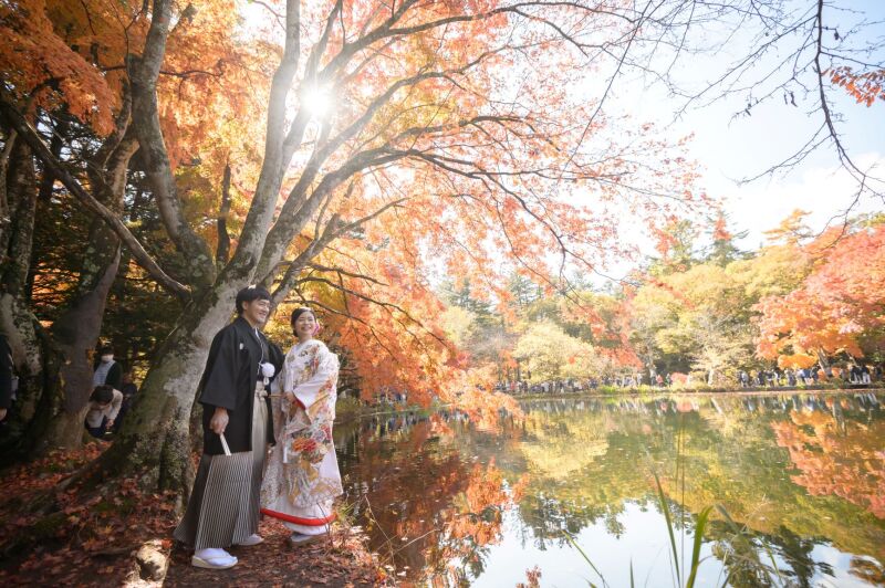 紅葉に包まれて