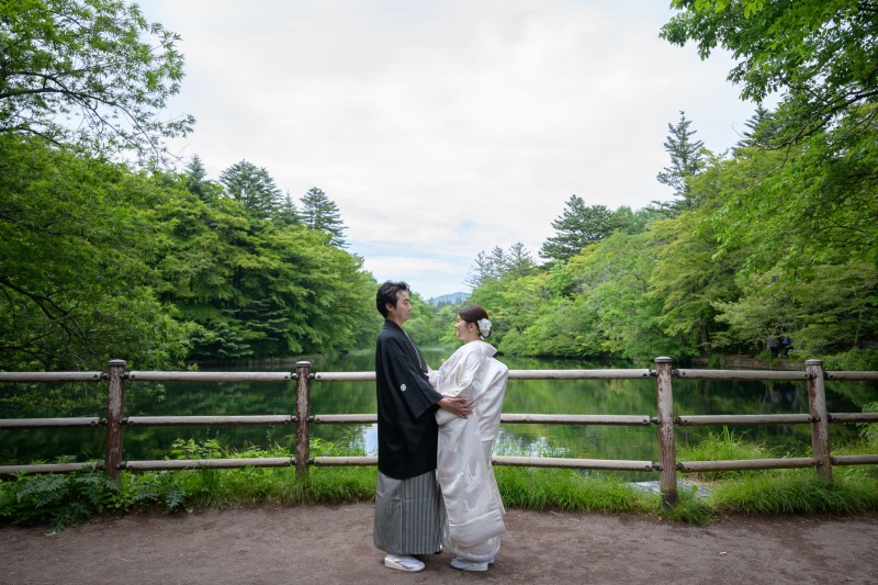 撮れたて♪雲場池での和装フォト