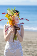 ブーケを使って華やかな一枚に!!