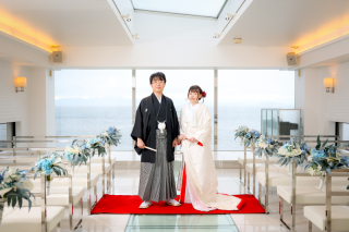 チャペルで和装の撮影も