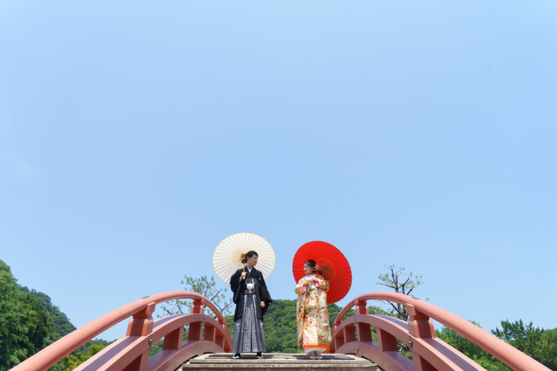 青空の下で
