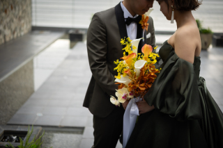 写真を彩るブーケ