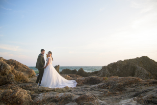岩礁でのロケーション撮影✨