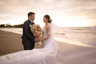 ロングベールを使ってお洒落に・・・!