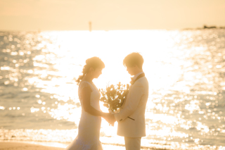 夕景×森戸海岸