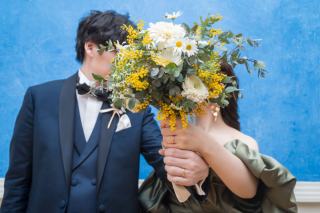 ドレスに彩りを❁ブーケ撮影