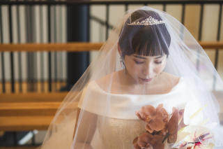 ベールを使ったお写真♡