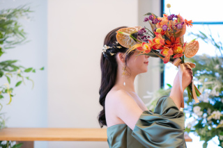 ブーケを使ったお写真♡