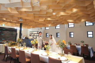 パーティー会場の格天井(^^)/