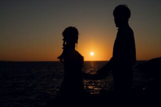 【サンセット】夕日の海ポチャの瞬間♡