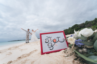 お二人お持ち込みのボードとの撮影♡