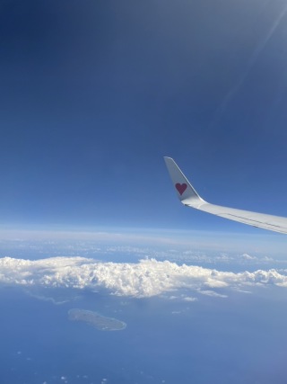 飛行機の窓から♡