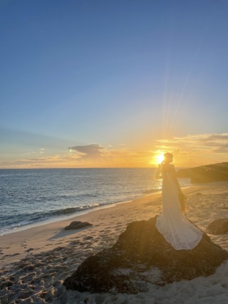 お二人念願のサンセット、、！