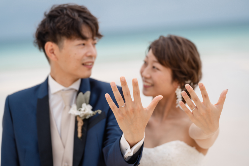 指輪お披露目ポーズ!