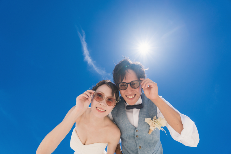 【青空ビーチフォト】真っ青な真夏の空！【7月撮影】