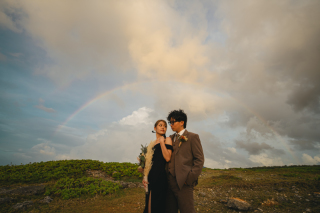 雨上がりの空に虹が♪