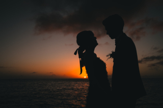 【サンセットフォト】珍しい海ポチャ写真♪